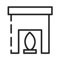 Fire Heat Home Line Icon