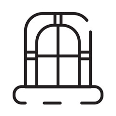 Snow Window Winter Line Icon