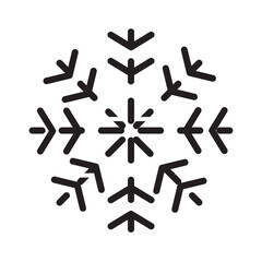 Cold Crystal Snow Line Icon