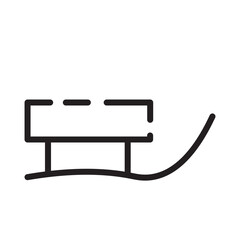 Fun Sledge Snow Line Icon