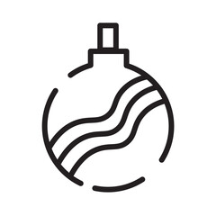 Snow Ball Xmas Line Icon