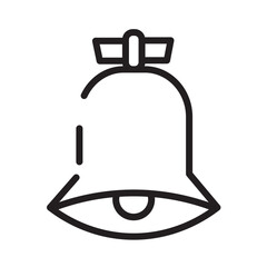 Winter Bell Xmas Line Icon