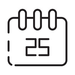 winter snow holiday line icon