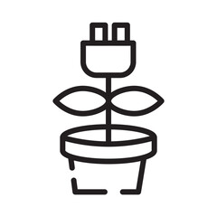 Clean Power Eco Line Icon