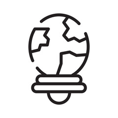 Ecology Energy Power Line Icon