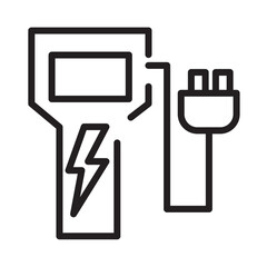 Electric Car Energy Line Icon