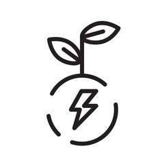 Energy Nature Plant Line Icon