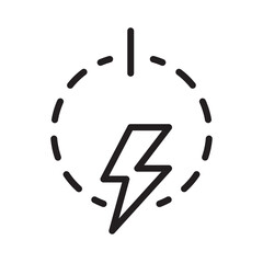 Energy Off Power Line Icon