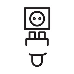 Energy Plug House Line Icon