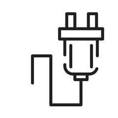 Energy Plug Power Line Icon