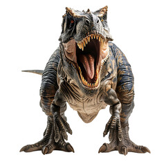 Angry tyrannosaurus rex on isolated transparent background