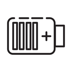 Battery Power Energy Line Icon