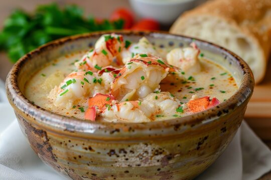 Chowder with lobster