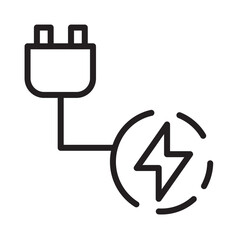 Obraz premium Energy Plug Power Line Icon