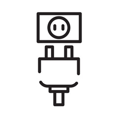 Energy Plug Power Line Icon