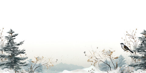 Christmas winter background with snow pine and pine trees christmas winter background
