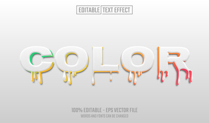 color editable text effect