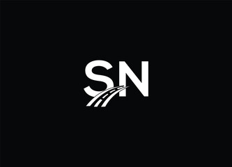 SN transport logo design and initial logo