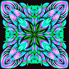 Bright background,Fantasy flower.interior painting ,design. Colored colorful background can be used as a template for printing. Digital painting. Fantasy drawing, play of light and shadow.