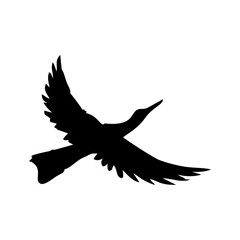 black silhouette of a crane