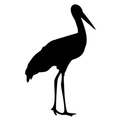 black silhouette of a crane