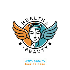 
Health people beauty logo template design vector

