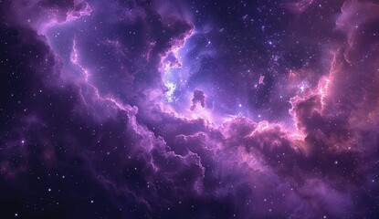 Purple and blue space filled with stars