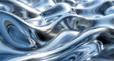 Detailed close up of metallic surface texture