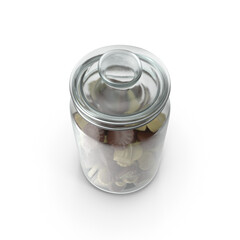 Jar with Truffle Chocolate Candy