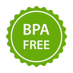 BPA FREE  bisphenol A and phthalates free icon vector non toxic plastic sign for graphic design, logo, website, social media, mobile app, UI illustration