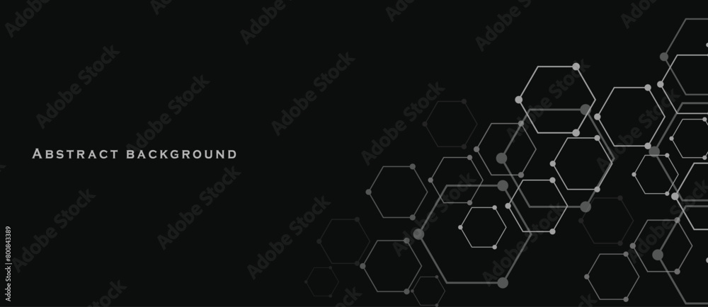 Wall mural hexagon pattern vector illustration. geometric abstract background with simple hexagonal elements.