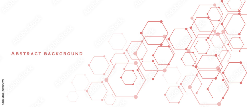 Wall mural hexagon pattern vector illustration. geometric abstract background with simple hexagonal elements.
