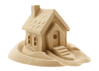Sand house isolated on transparent background
