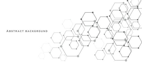 hexagon pattern vector illustration. Geometric abstract background with simple hexagonal elements.