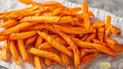 Sweet Potato Fries, I prefer sweet potato fries over regular fries healthier option. Generative Ai
