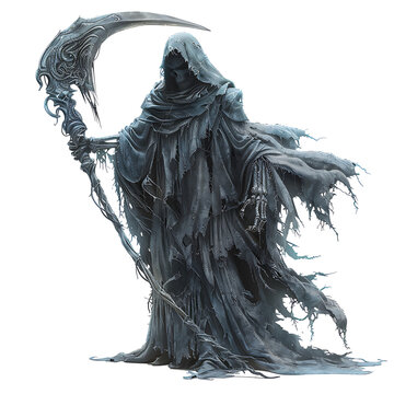 recommend clip art: Grim reaper scythe on isolated transparent background