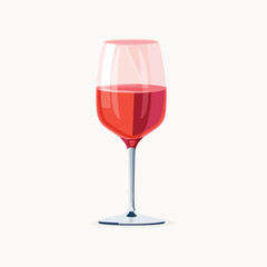 a glass of red wine with a red liquid in it.