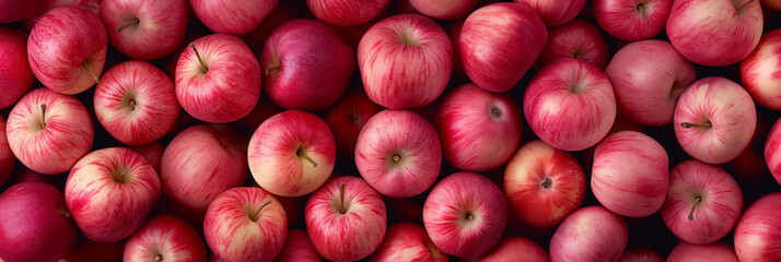 An attractive display of fresh red apples with a hint of a white bloom, symbolizing harvest and wholesome fruit choices