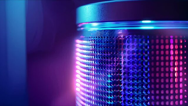 Detail of UV light air purifier, illustrating the use of light to cleanse the air of harmful pathogens