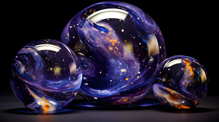 Digital galactic space marble abstract graphic poster background