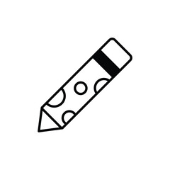 Pencil icon design with white background stock illustration