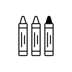 Crayons icon design with white background stock illustration