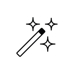 Magic Wand icon design with white background stock illustration