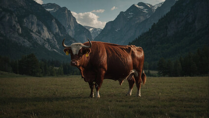 image of a fat cow, 4K resolution 30