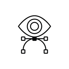 Eye icon design with white background stock illustration