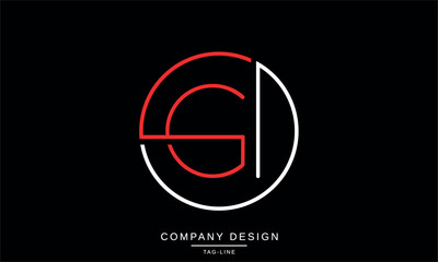 GI, IG Abstract Letters Logo Monogram Design Symbol Icon Font
