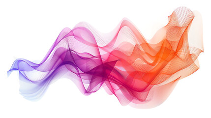 Soar to new heights of creativity with dynamic gradient lines in a single wave style isolated on solid white background