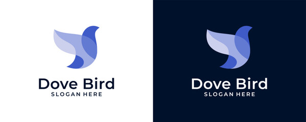 Flying Bird Logo design vector. Dove Pigeon icon