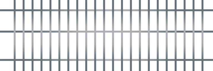 Set of realistic prison metal bars isolated on transparent background. Iron jail cage. Prison fence jail. Template design for criminal or sentence. Vector illustration
