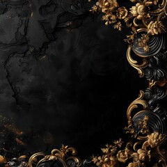 Embrace the allure of dark luxury with a black and gold aesthetic reminiscent of ancient times, evoking opulence and sophistication